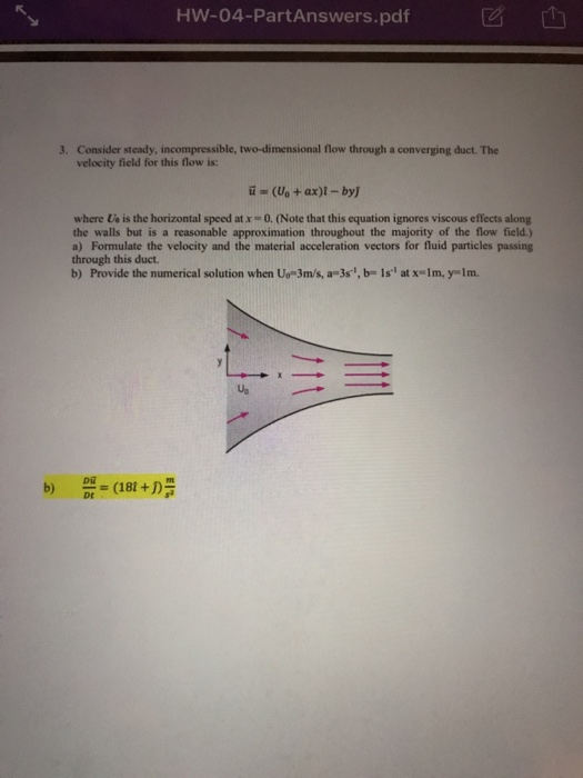 Solved 4. For the duct flow case in problem 3, the pressure | Chegg.com