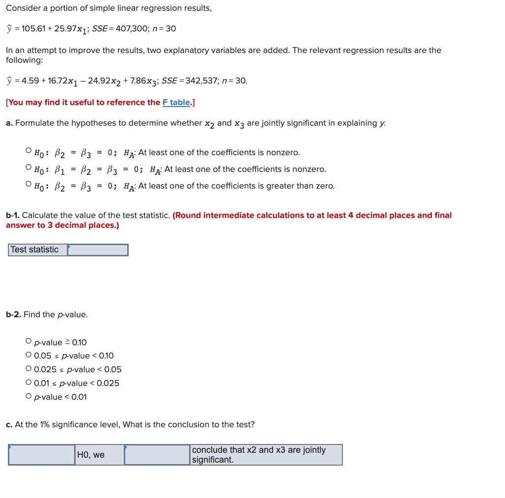 Solved Consider A Portion Of Simple Linear Regression Chegg Com