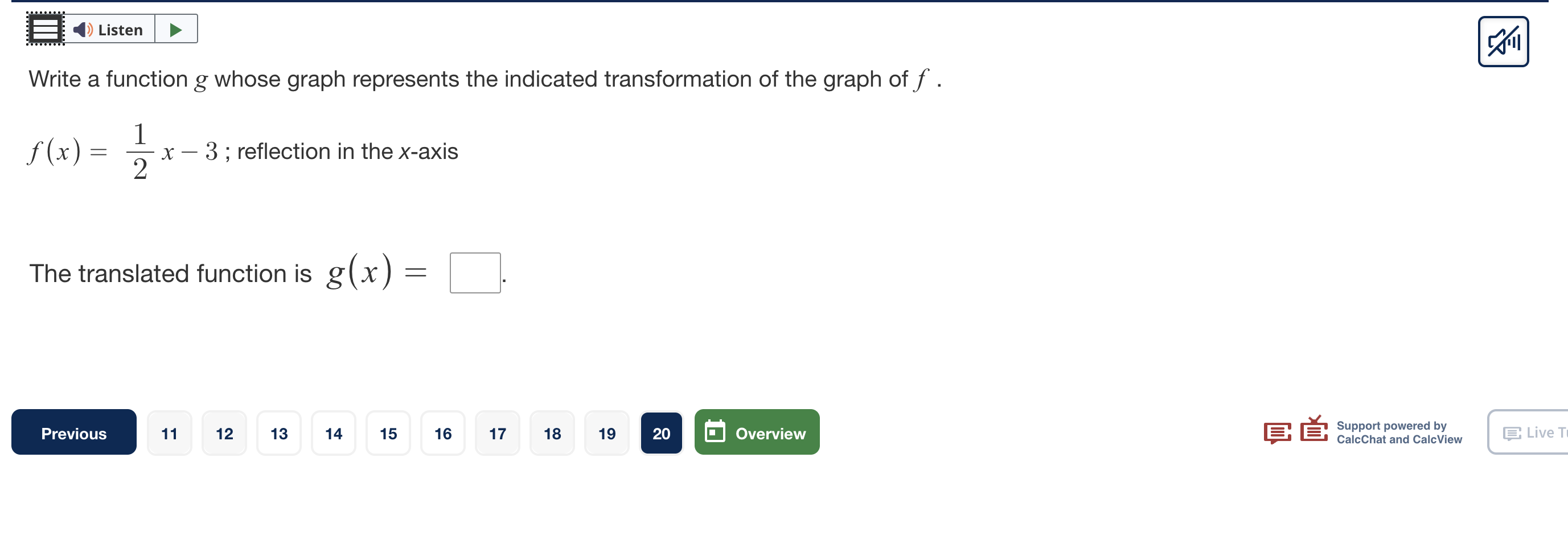 Solved Write a function g whose graph represents the | Chegg.com