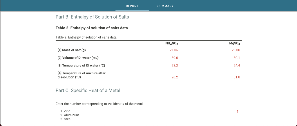 Solved I have posted the experiment procedure and the data I | Chegg.com