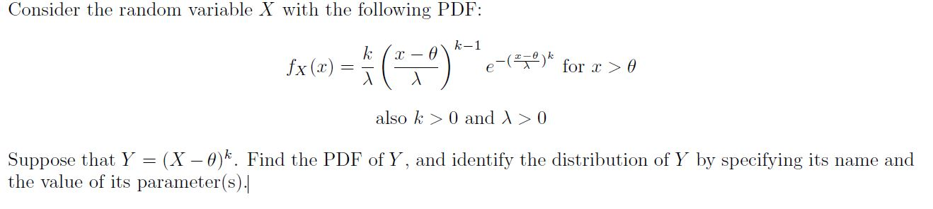 Solved Consider the random variable X with the following | Chegg.com