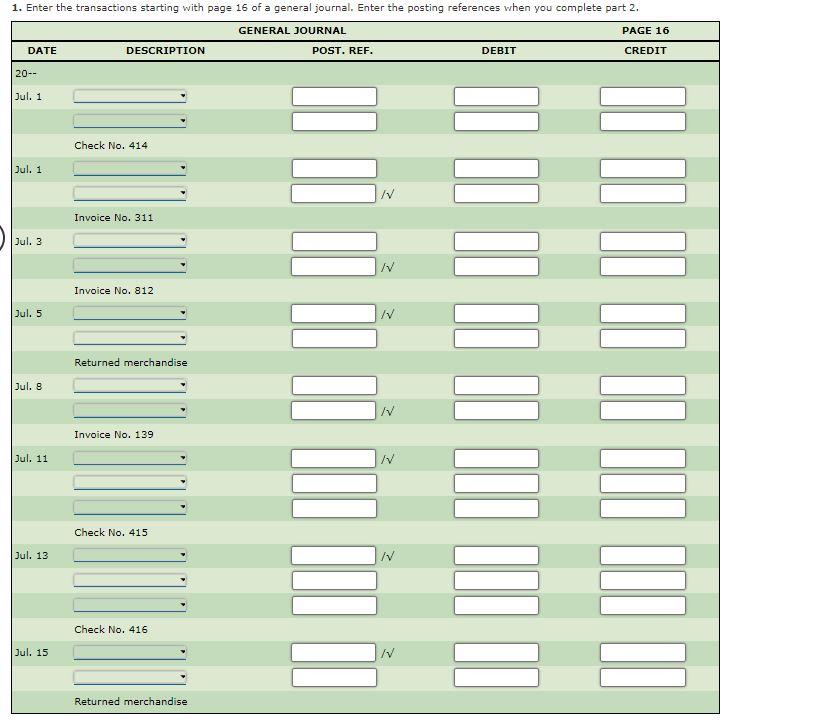 What transactions are entered if a customer returns merchandise purchased on account and a credit is issued?