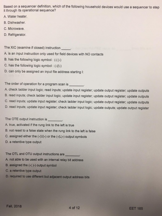 Solved Based on a sequencer definition, which of the