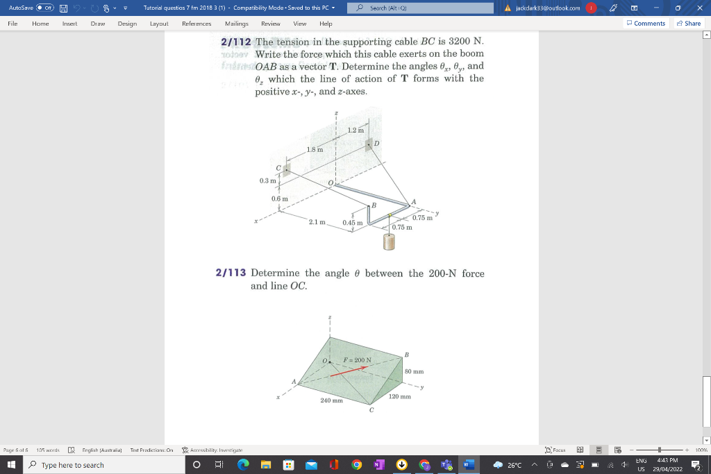 Solved AutoSave On File Home Insert Draw Design Page 6 Of 6 | Chegg.com