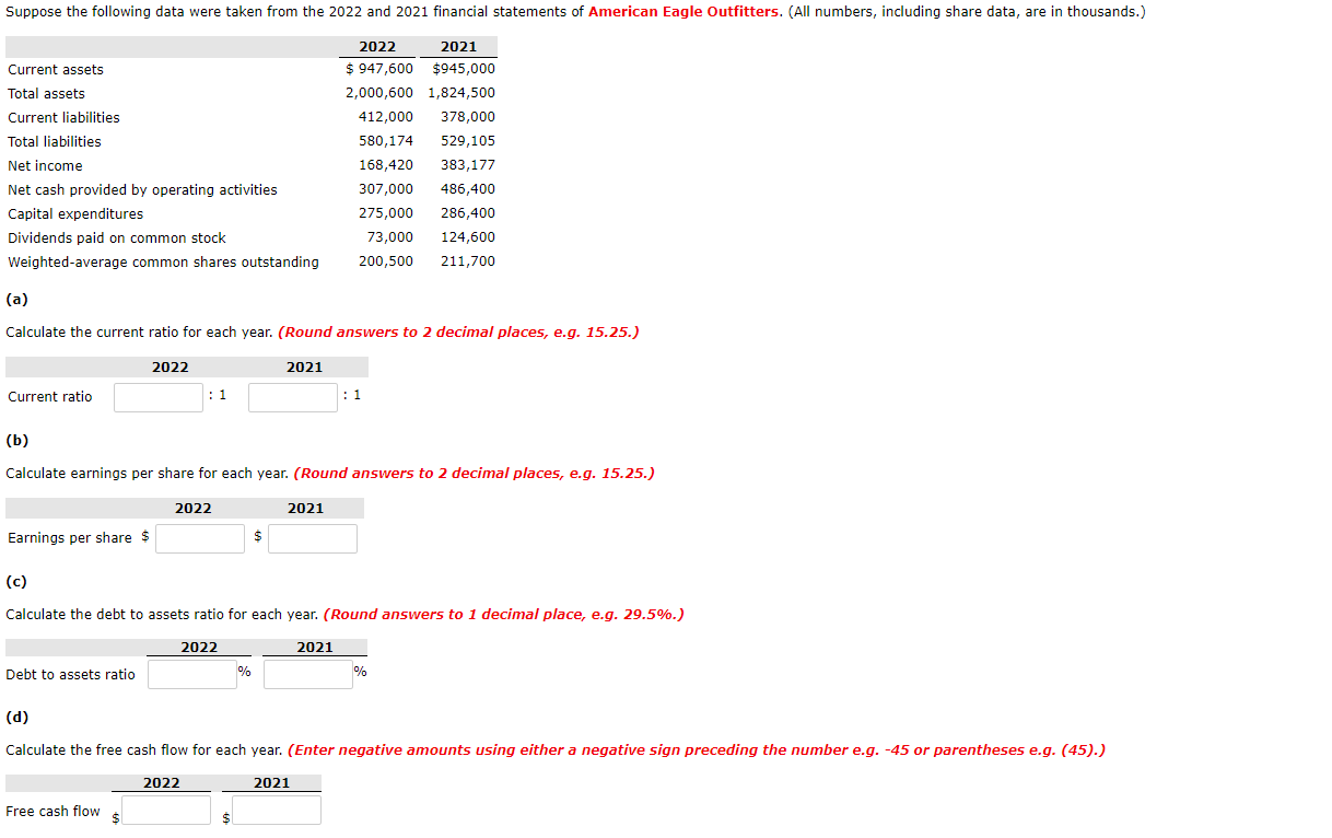 Solved Suppose The Following Data Were Taken From The 2022 | Chegg.com