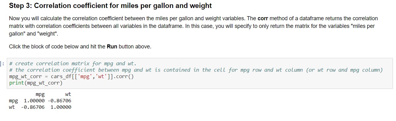 Solved What is the coefficient of correlation between miles | Chegg.com