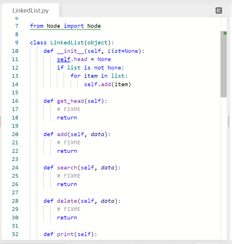 Solved Problem 1: Linked List Given a linked list defined by | Chegg.com