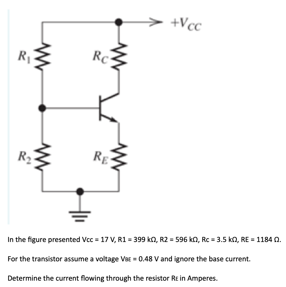 Solved In The Figure Presented Vcc=17 | Chegg.com