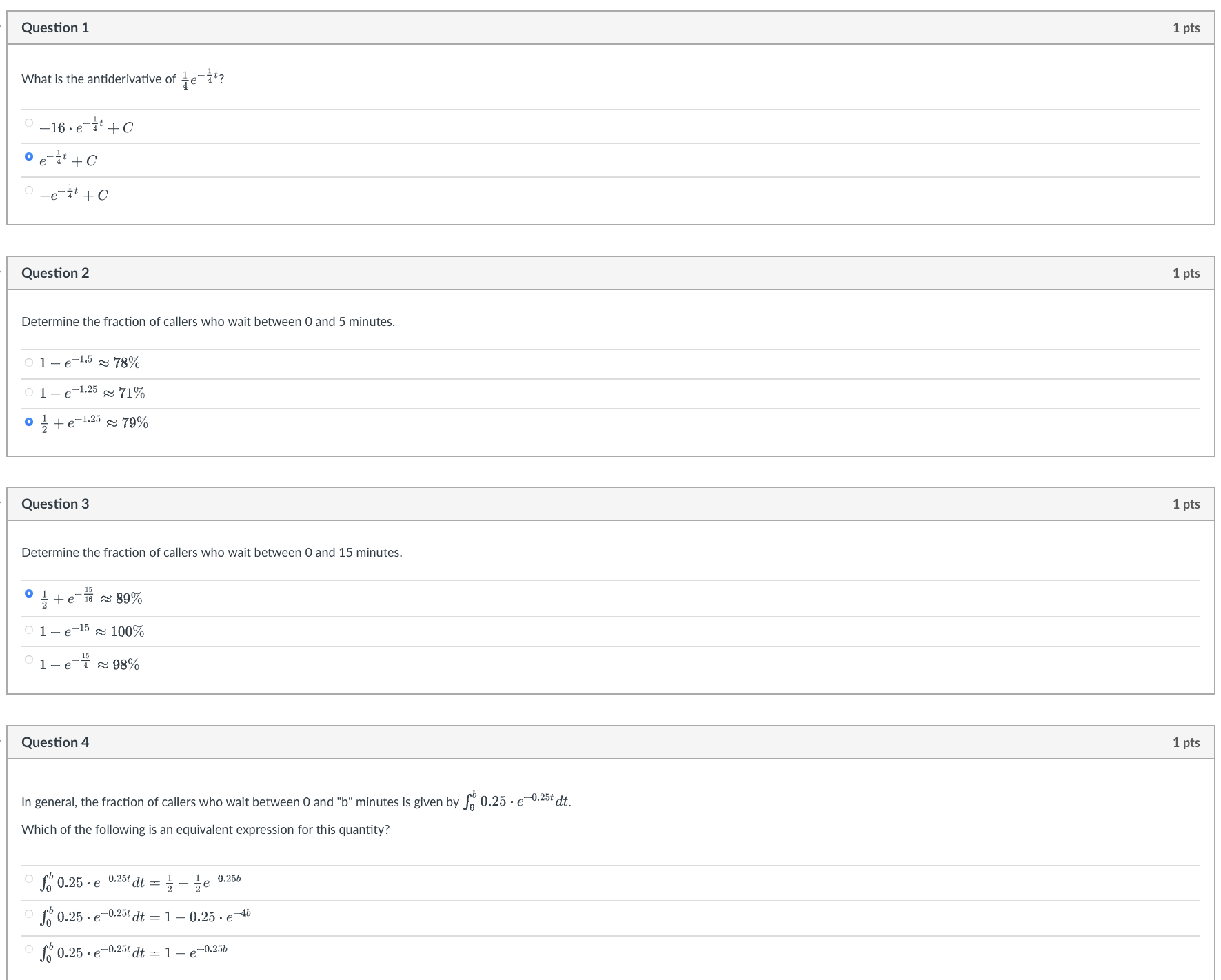 Solved Question 1 1 pts What is the antiderivative of | Chegg.com