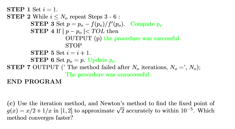 Solved B Develop A Matlab Code To Implement Newtons