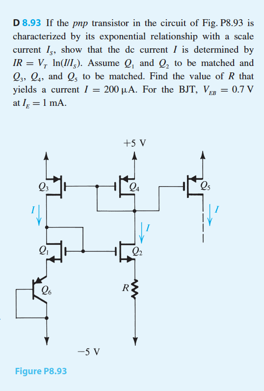 Solved D 8.93 If the pnp transistor in the circuit of Fig. | Chegg.com