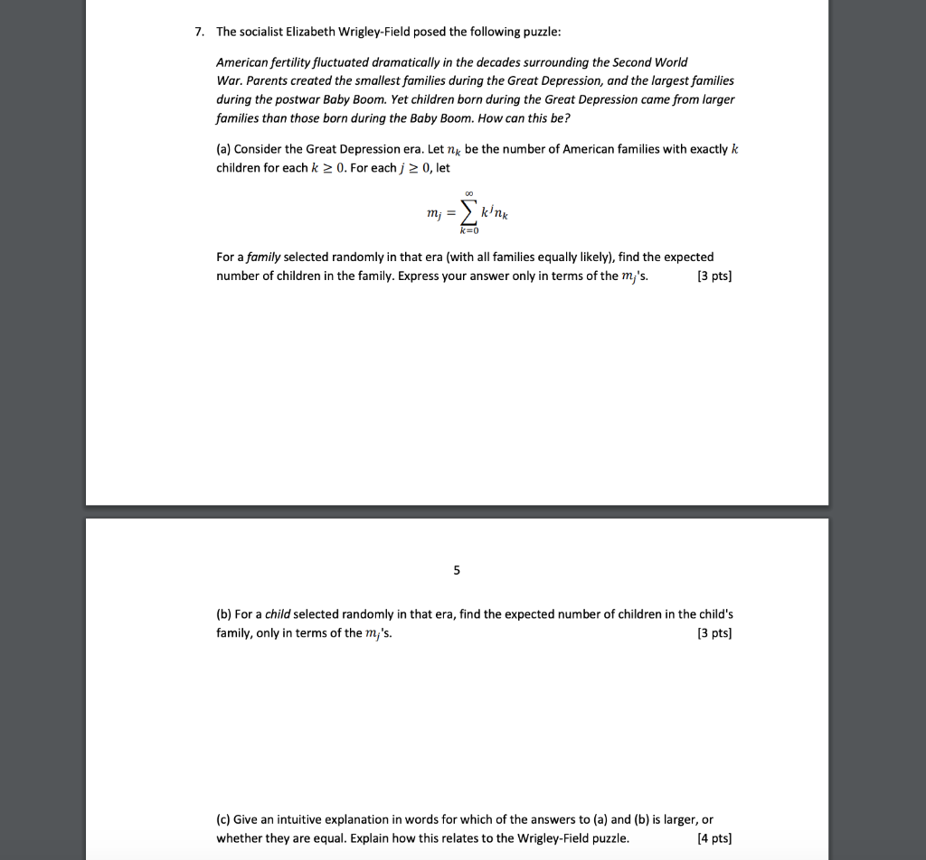 Solved 7 The Socialist Elizabeth Wrigley Field Posed The Chegg Com