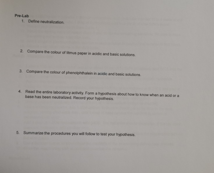 Solved 3 1 Acids Bases And Neutralisation Neutralizatio Chegg Com