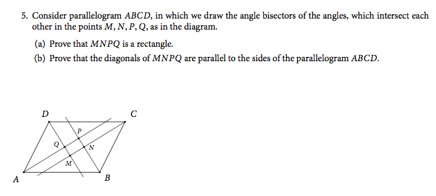 Solved 5. Consider Parallelogram Abcd, In Which We Draw The 