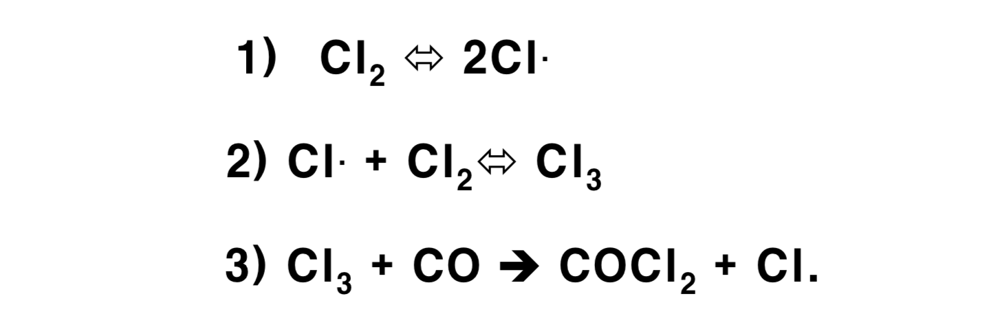 Solved Phosgene(COCl2) is made from Cl2 and CO by above. 1,2 | Chegg.com