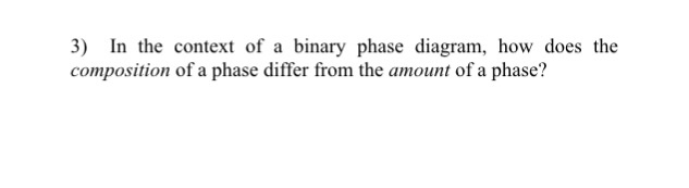 Solved 3) In The Context Of A Binary Phase Diagram, How Does | Chegg.com