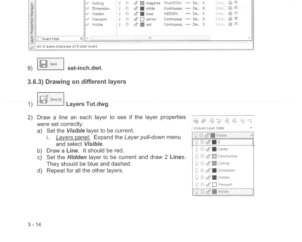 Solved AutoCAD drawing: Use the same layers used in the | Chegg.com