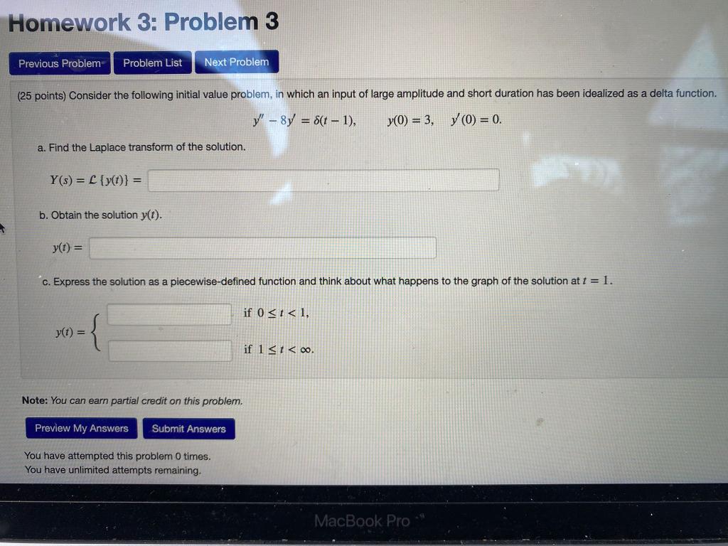 Solved Homework 3: Problem 3 Previous Problem Problem List | Chegg.com