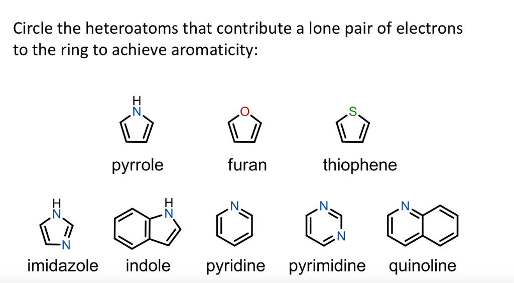 Solved Circle the heteroatoms that contribute a lone pair of | Chegg.com