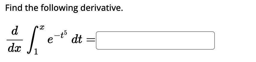 Solved Find The Following Derivative. | Chegg.com