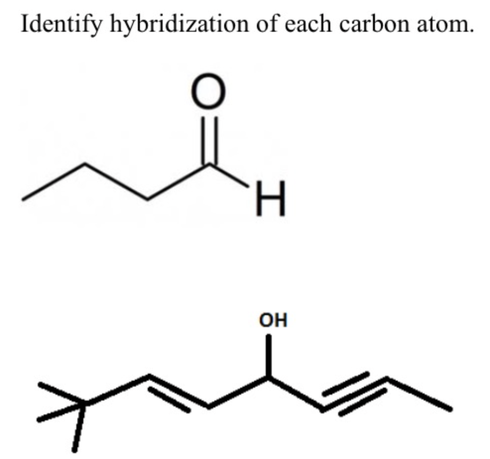 Solved Identify hybridization of each carbon atom. | Chegg.com