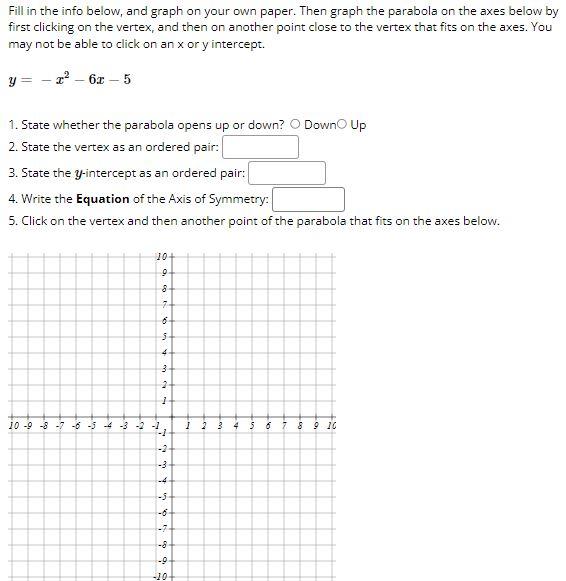 Solved Fill in the info below, and graph on your own paper. | Chegg.com