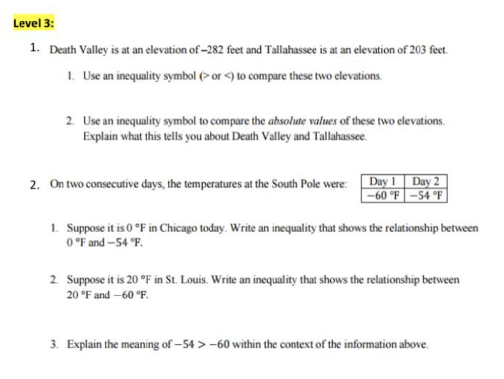 Solved Level 3 1 Death Valley Is At An Elevation Of 2 Chegg Com