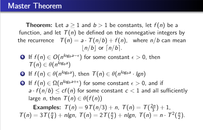 Solved Find the time complexity T(n) using Master Theorem. | Chegg.com