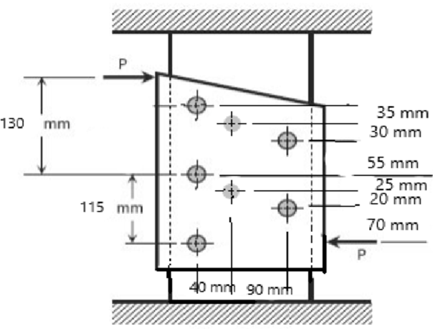 Solved The plate shown is fastened to the fixed member by | Chegg.com