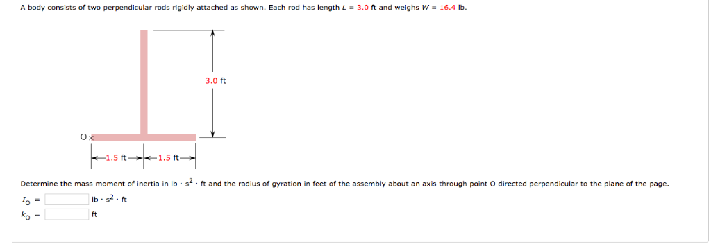 Solved A body consists of two perpendicular rods rigidly | Chegg.com