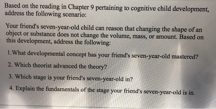 9 year outlet old cognitive development