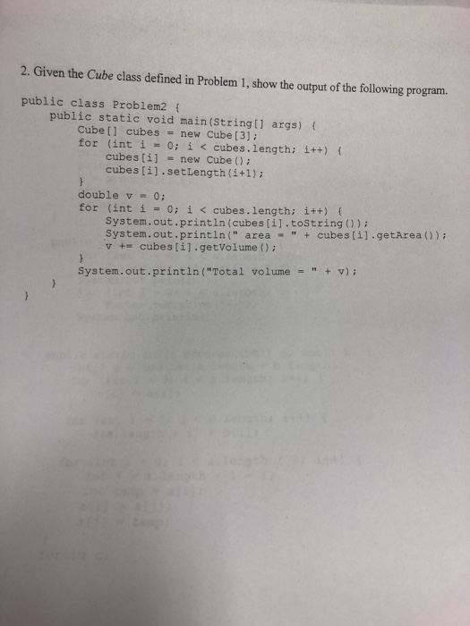 Solved 1. Implement the Cube class as specified below. The | Chegg.com