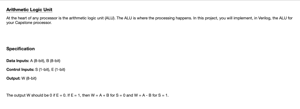 Solved Arithmetic Logic Unit At The Heart Of Any Processor | Chegg.com