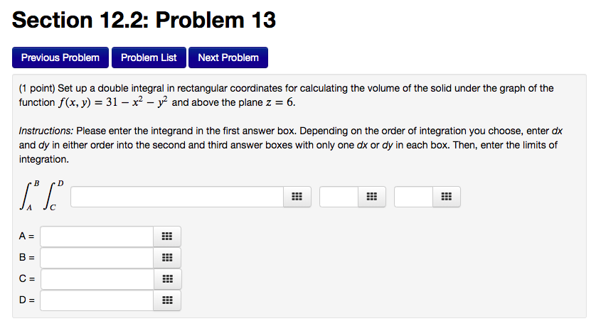 Solved Section 12.2: Problem 13 Previous Problem Problem | Chegg.com