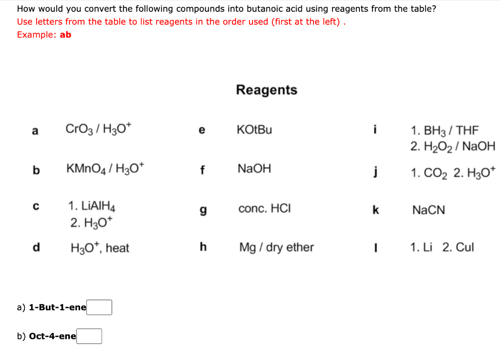 Solved How would you convert the following compounds into | Chegg.com