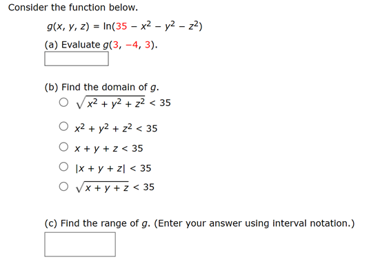 Solved Consider The Function Below G X Y Z In 35 X2 Chegg Com