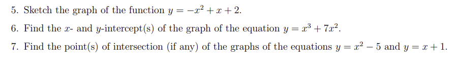 the graph of the function y x 3 6x 2 7x 2cosx
