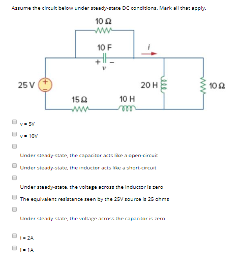 Solved Assume the circuit below under steady-state DC | Chegg.com