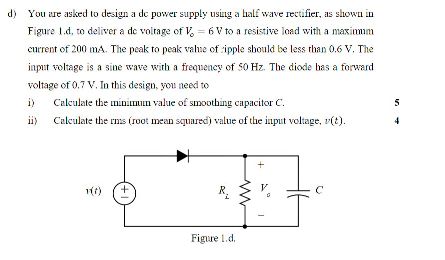 Solved You are asked to design a dc power supply using a | Chegg.com