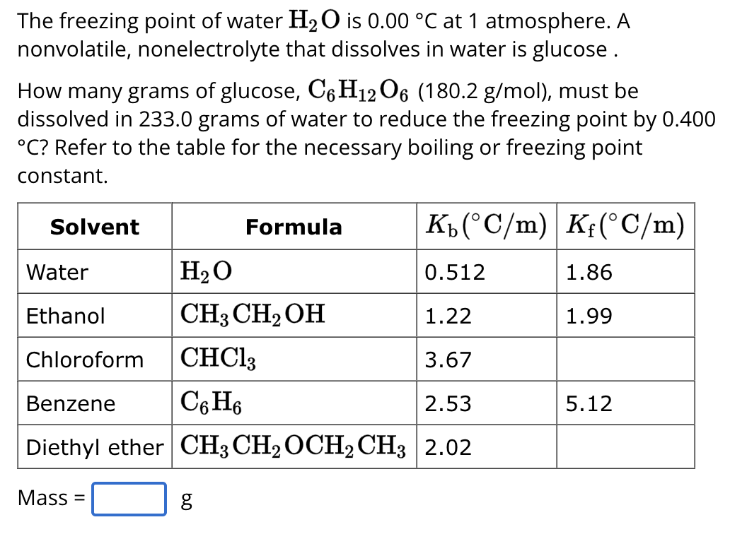 Solved The boiling point of benzene, C6H6, is 80.10∘C at 1