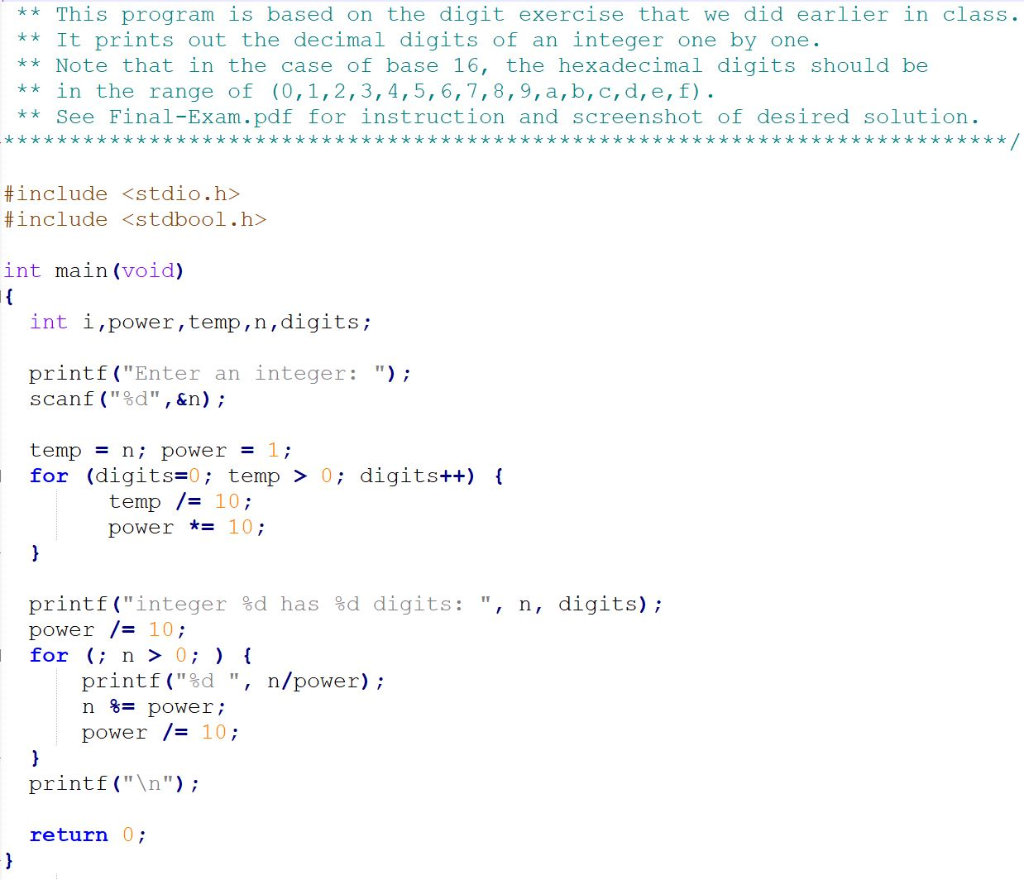 Solved C Programming Language Final.c source code | Chegg.com