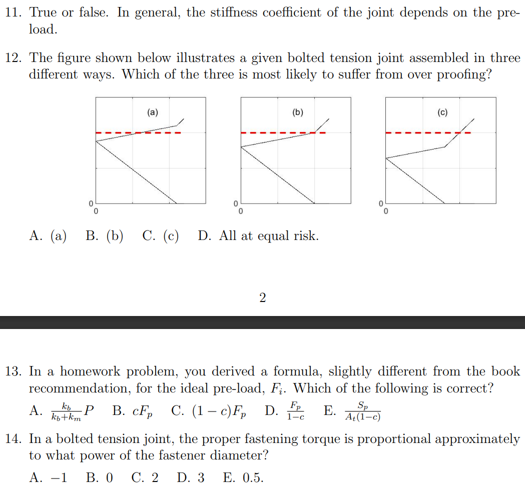 Solved 11. True Or False. In General, The Stiffness | Chegg.com