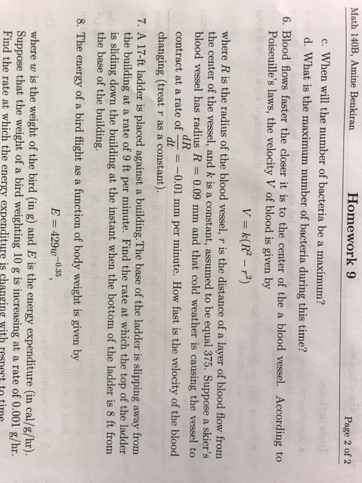 Solved Math 140B, Amine Benkiran Homework 9 Page 2 Of 2 C. | Chegg.com