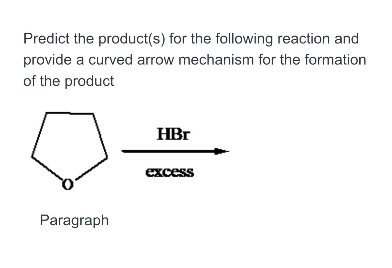 Solved Predict The Product For The Following Reaction. (+) | Chegg.com