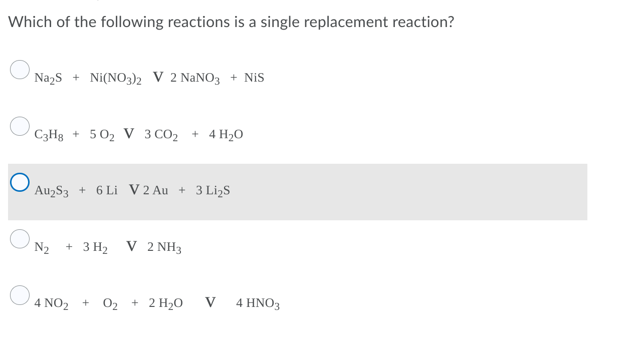 Solved Which of the following reactions is a single | Chegg.com