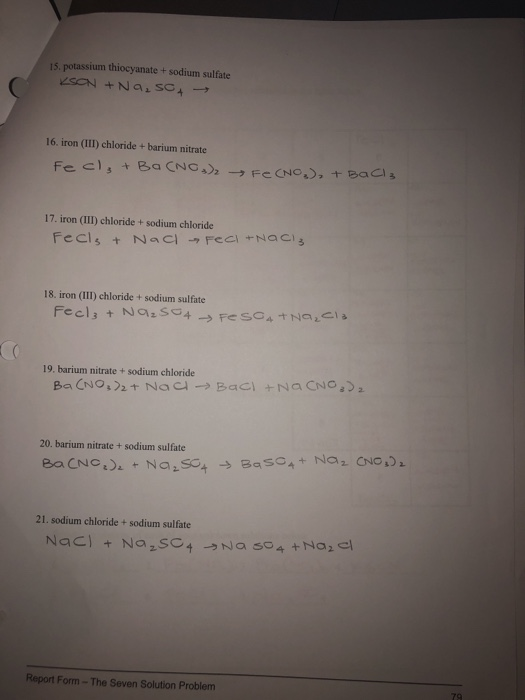 Solved: I Have To Find The Net Ionic Equation For These. | Chegg.com