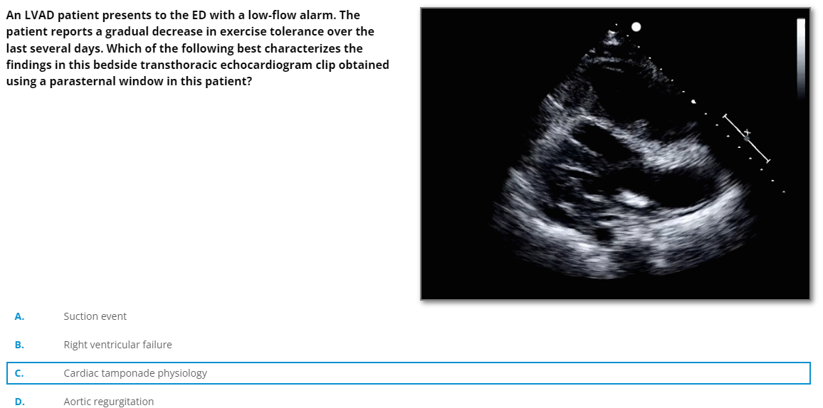 An LVAD Patient Presents To The ED With A Low Flow Chegg Com