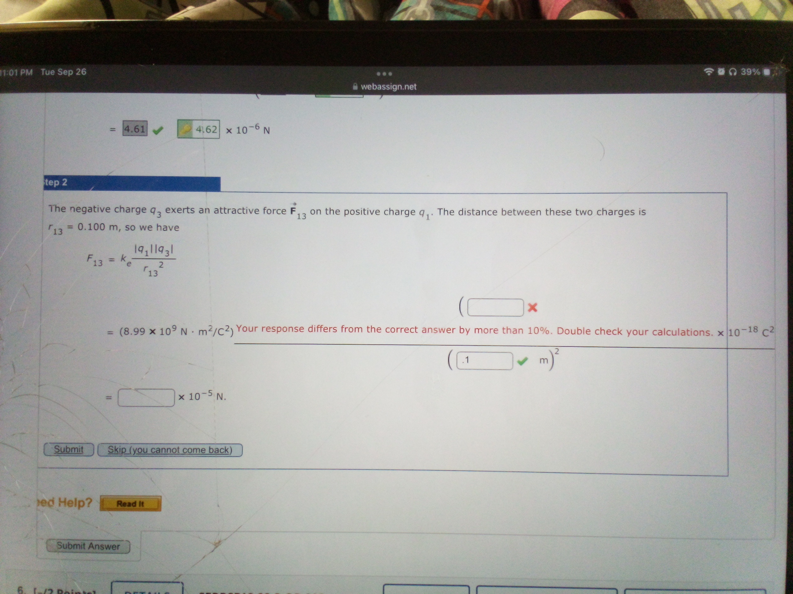Solved Three point charges are arranged as shown in the | Chegg.com