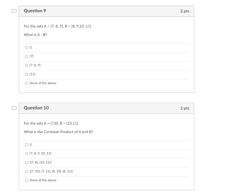 write down the power set of a b c
