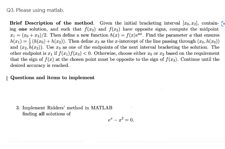 Solved please don't use shortcut for matlab programming. | Chegg.com